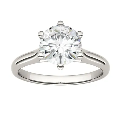 14k White Gold 1.50 Ct. T.w. Created Moissanite Solitaire Ring