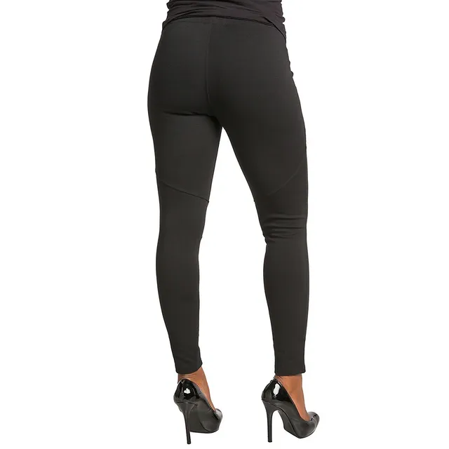 Poetic Justice Plus Size Curvy Women's Stretch Ponte Pull On Moto Legging  Black : Clothing, Shoes & Jewelry 