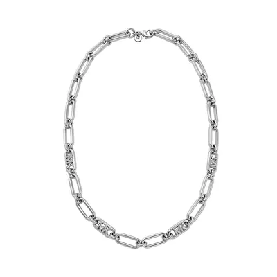 Women's Premium Mk Statement Link Platinum-plated Empire Link Chain Necklace