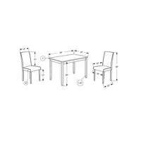 Dining Set 3pcs Set / Parson Chairs