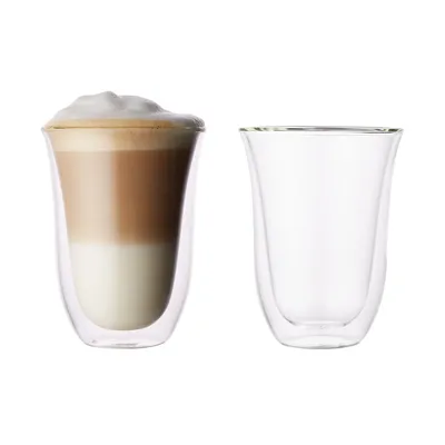 Caffe Coffee Glass Mugs - 10.2 Oz (300 Ml)