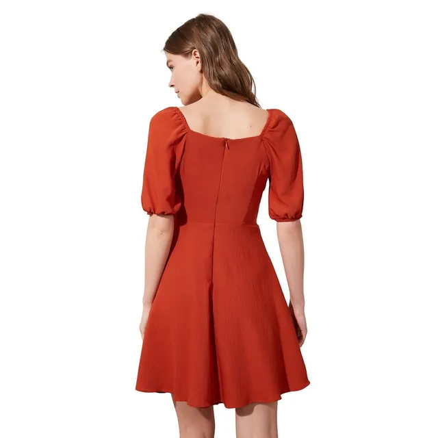 The Pioneer Woman V-Neck Puff Sleeve Knit Dress, Women's, 58% OFF