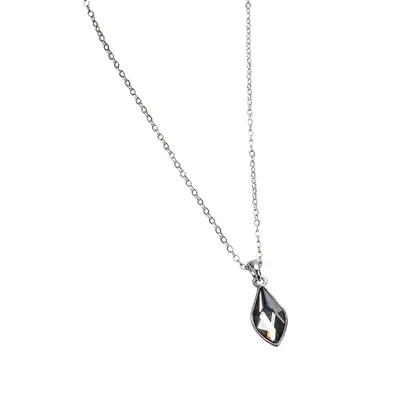 Silvernight Heritage Precision Cut Crystal Marquis Pendant Necklace