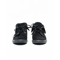 Louis Vuitton Pre-loved Louis Vuitton Women's Black Suede Monogram Fold  Over High Top Trainers