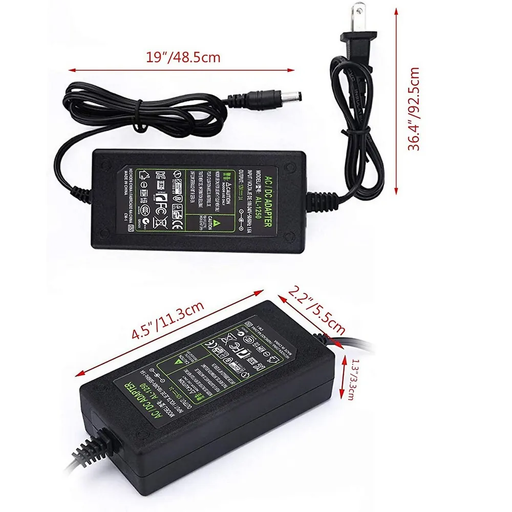 EZONEDEAL DC 12V AC 100-240V 3A Power Supply Adaptor 36W