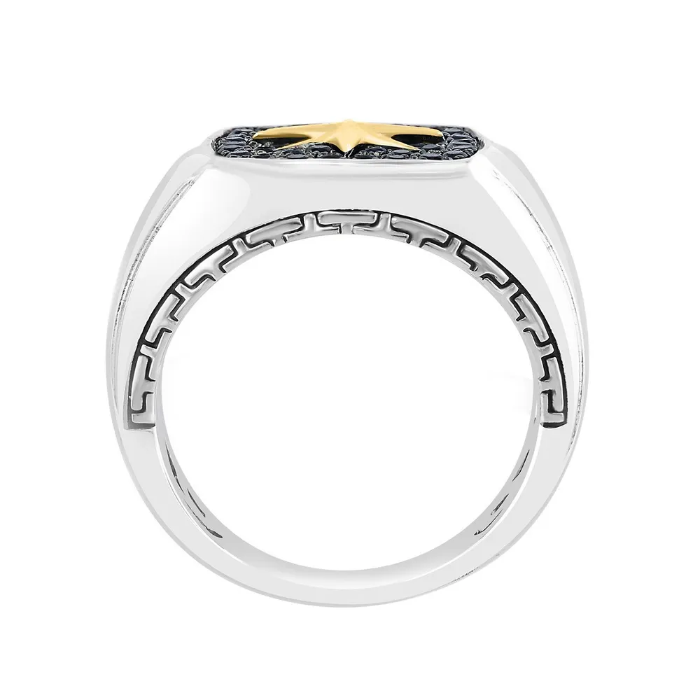Black Sapphire Gold Ring