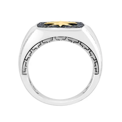 Black Sapphire Gold Ring