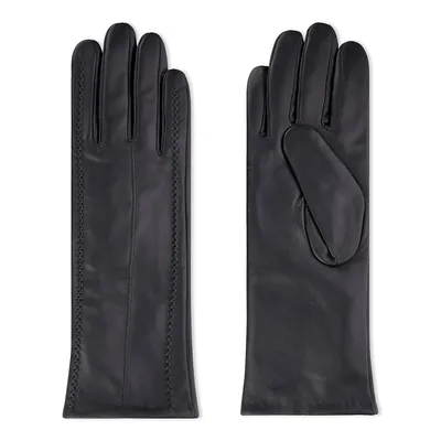 Long Leather Glove With Stitching