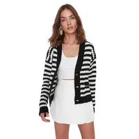 Women Regular Fit Basic Crew Neck Knitwear Cardigan