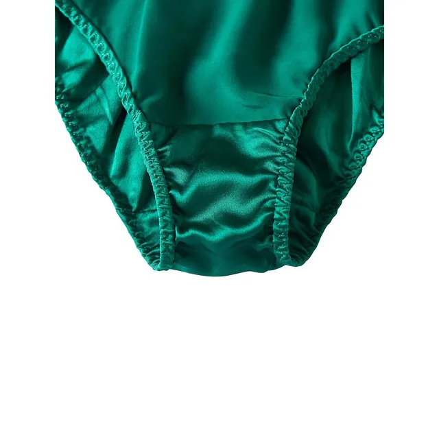 Pure Mulberry Silk French Cut Panties, High Waist In Turquoise in 2023