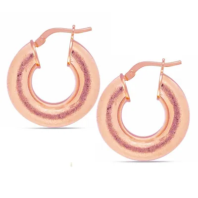 18kt Gold Plated Chubby Hoop Earring