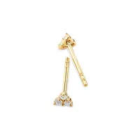 Trio Stud Earrings With .08 Carat Tw Diamonds In 10kt Yellow Gold