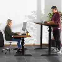 48" Electric Sit To Stand Desk Adjustable Workstation W/ Keyboard Tray