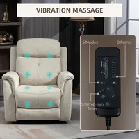 Massage Recliner Chair With 8 Vibration, Side Pocket