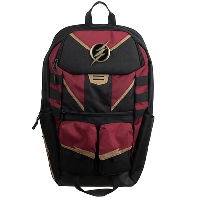 Flash Dc Comic Book Superhero Laptop Maroon & Black Backpack