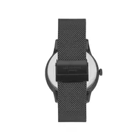 Men's Lc07259.650 3 Hand Black Watch With A Black Mesh Band And A Black Dial