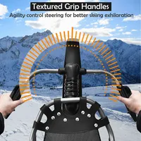 Snow Racer Sled Textured Grip Handles Mesh Seat Snow Slider