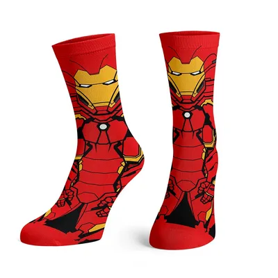 Iron Man Animigos Crew Socks Character Marvel Avengers Socks