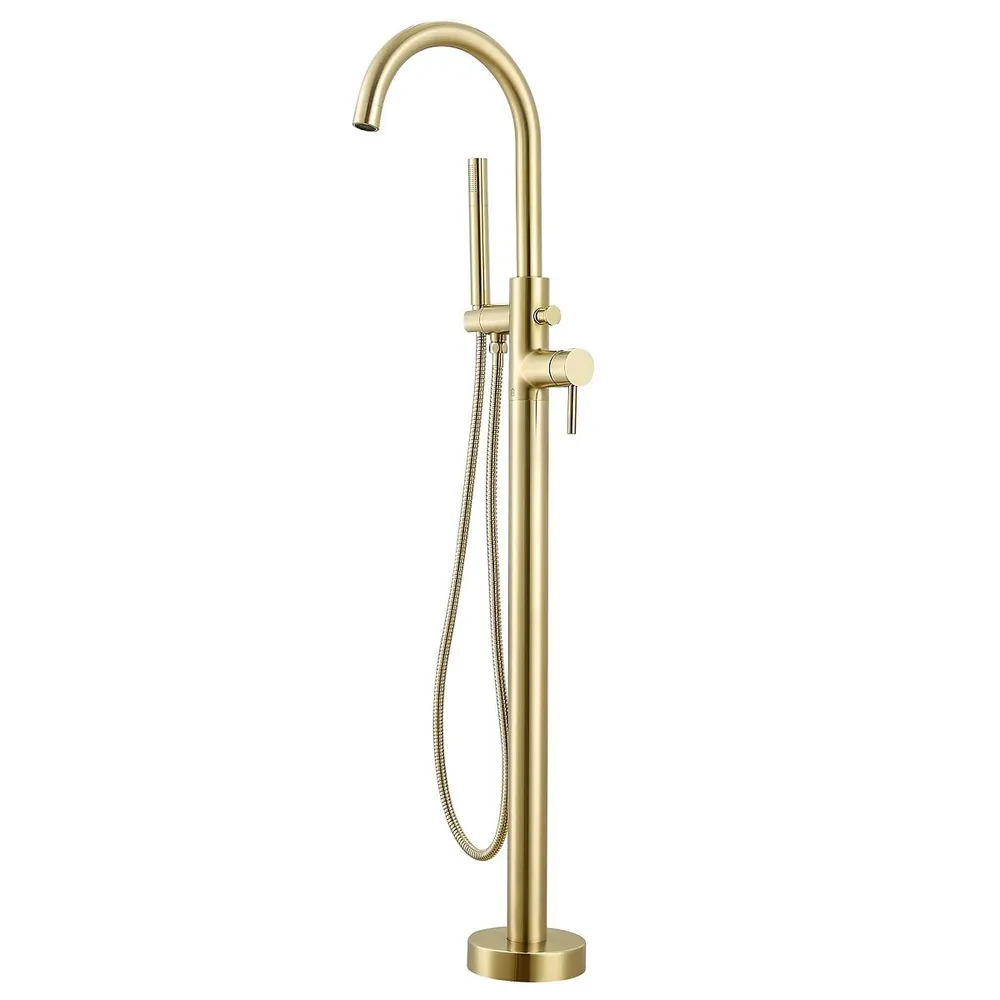 Nero Freestanding Bathtub Faucet Brushed Champagne Gold