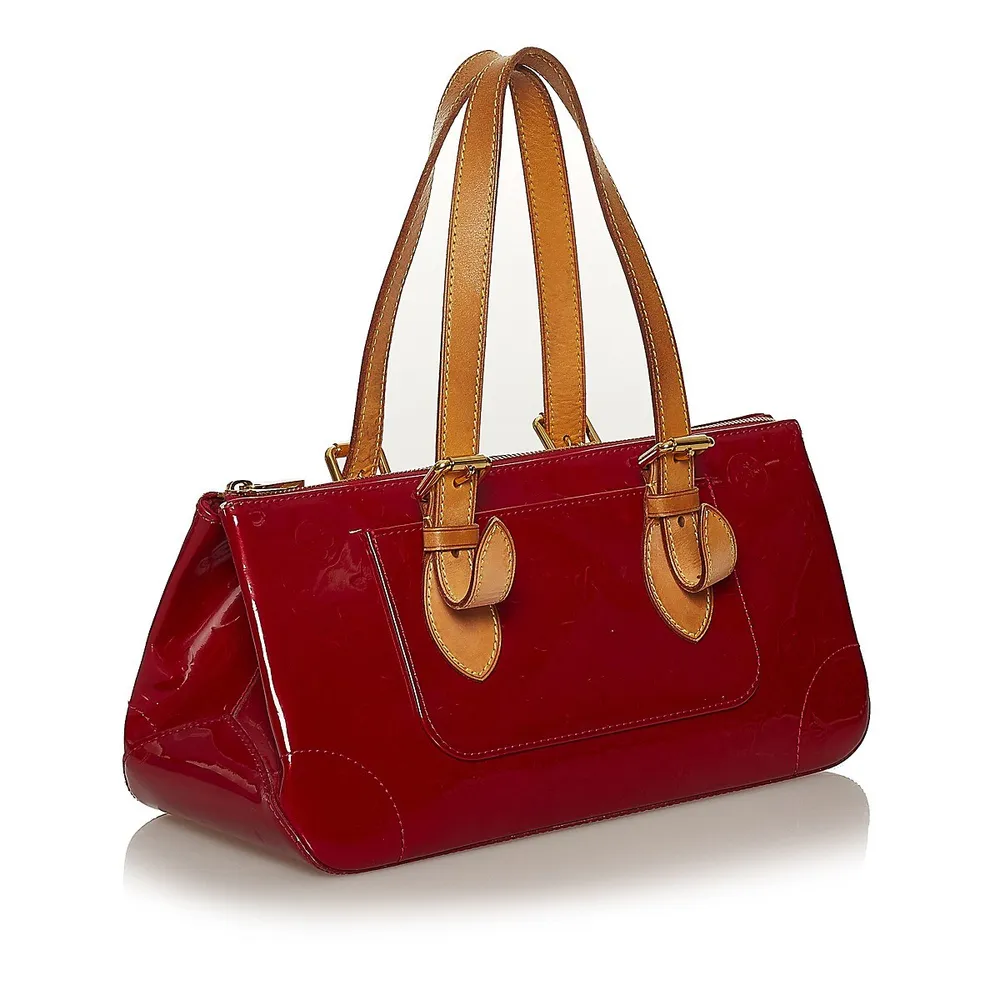 Red Louis Vuitton Monogram Vernis Rosewood Avenue Shoulder Bag