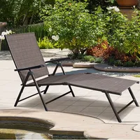 Costway Pool Chaise Lounge Chair Recliner Outdoor Patio Furniture Adjustable