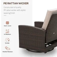 Deluxe Rattan Swivel Sofa Chair