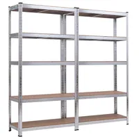 71'' Heavy Duty Storage Shelf Steel Metal Garage Rack 5 Level Adjustable Shelves