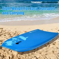 Lightweight Super Bodyboard Surfing W/leash Eps Core Boarding Blue Shark