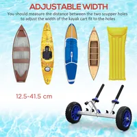 Kayak Cart, Width Adjustable Kayak Dolly