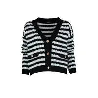 Women Regular Fit Basic Crew Neck Knitwear Cardigan