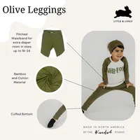 Bamboo/cotton Leggings | Olive