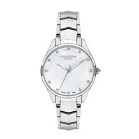 Ladies Lc07393.320 3 Hand Silver Watch With A Silver Metal Band And A White Dial