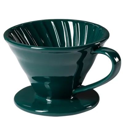 Ceramic Pour Over Coffee Dripper, Turquoise Blue