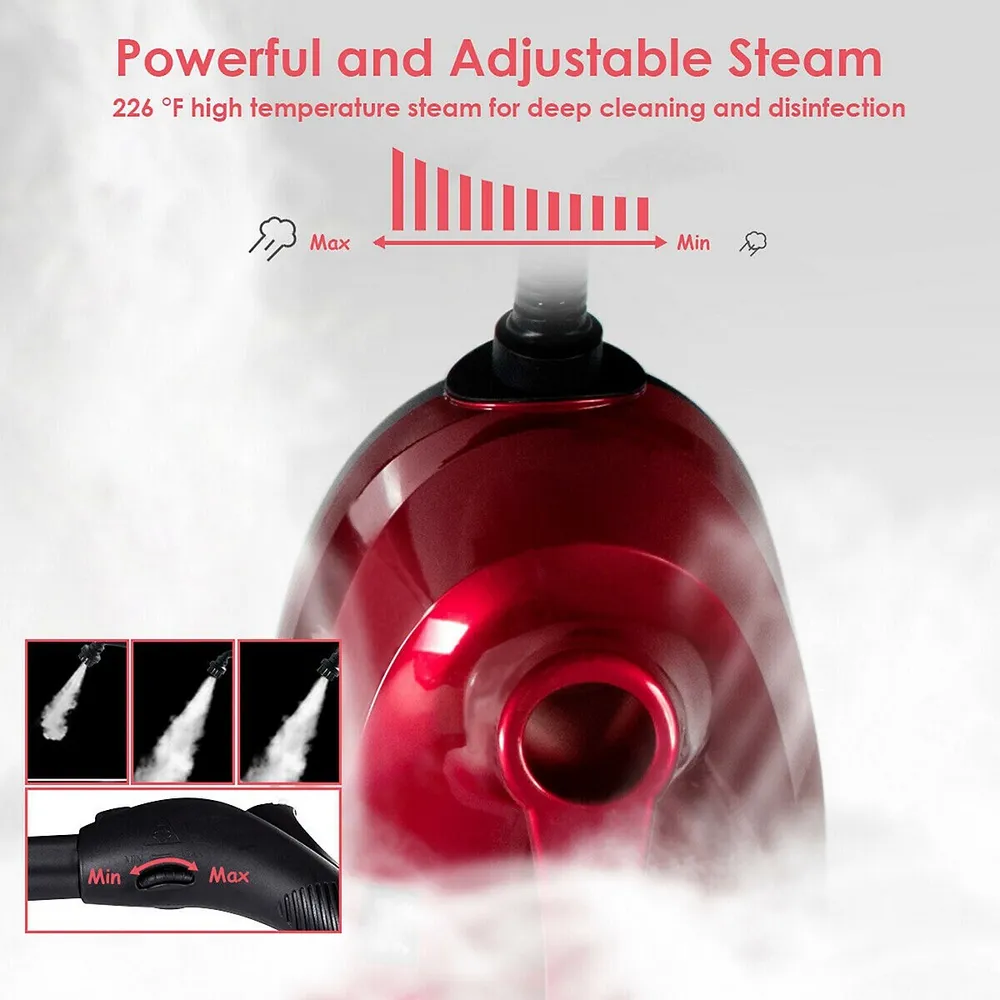 2000w Heavy Duty Steam Cleaner Mop Multi-purpose W/19 Accessories 4.0 Bar 1.5l