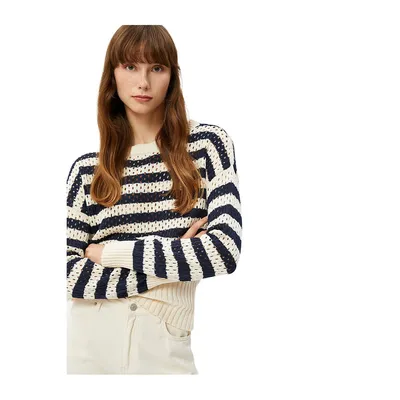 Woven Striped Sweater