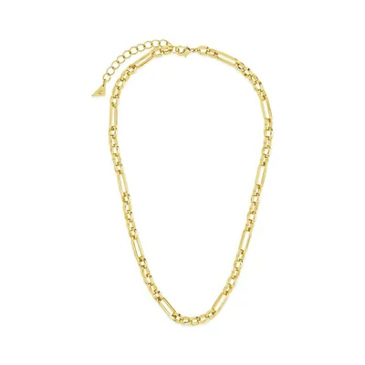 Double Link Oval Chain Necklace Necklace Sterling Forever Gold