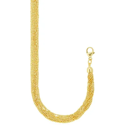 18kt Gold Plated 18" Multi Chain Necklace