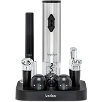 9-piece Wine Opener Gift Set, Deluxe Bar Kit With Electric Battery-operated Bottle Opener, Air Pump Cork Extractor