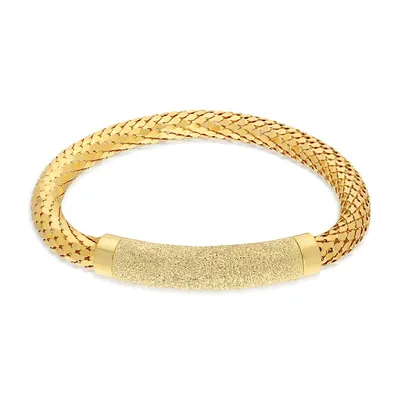 18kt Gold Plated 8" Yellow Gold With Magnet Bracelet