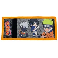 Naruto Logo Chibi Characters Action Shots Kids Trifold Wallet