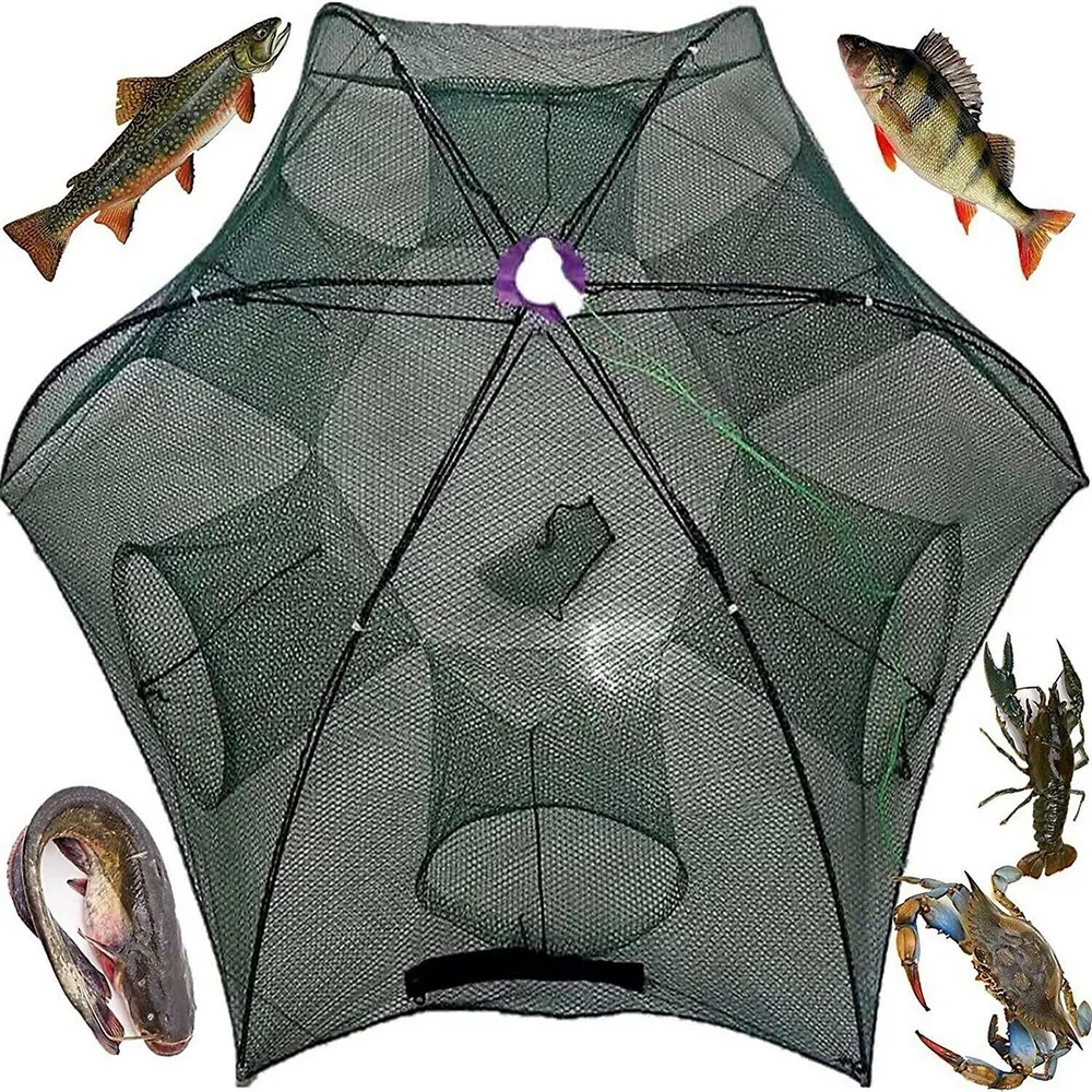 EZONEDEAL Fishing Bait Trap Foldable Fish Minnow Crab Crayfish