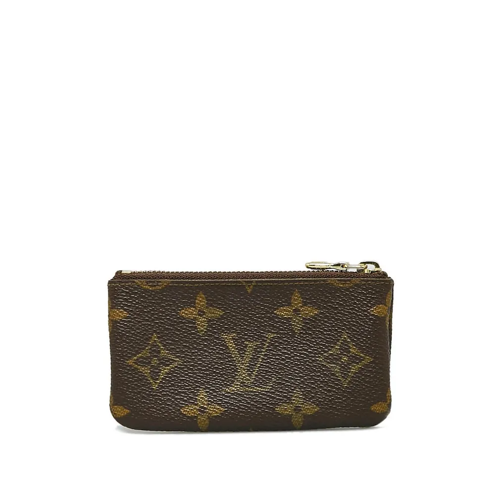 Louis Vuitton Black Monogram Denim Pochette Cles Key Pouch