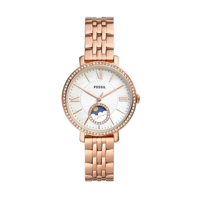 Women's Jacqueline Sun Moon Multifunction, Rose Gold-tone Stainless Steel Watch