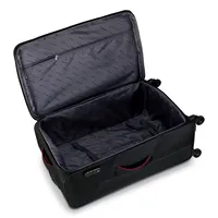 3 Piece Set Soft Side Luggage With Contrast Piped Trim