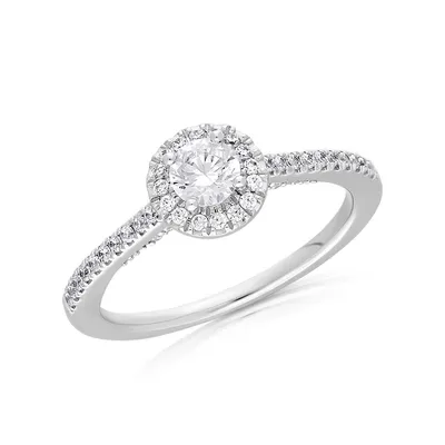 Canadian Dreams 14k White Gold .85ctw Diamond Engagement Ring