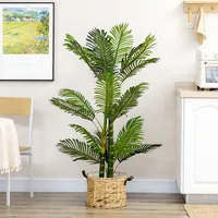 5ft Artificial Areca Palm Tree In Pot For Home Office Decor