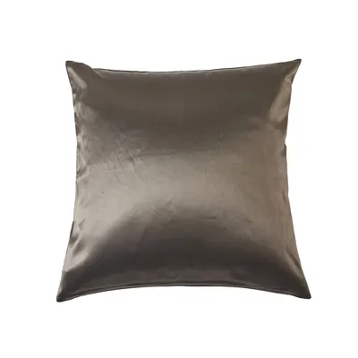Grey Pure Mulberry Silk Cushion Cover | 20 Inches