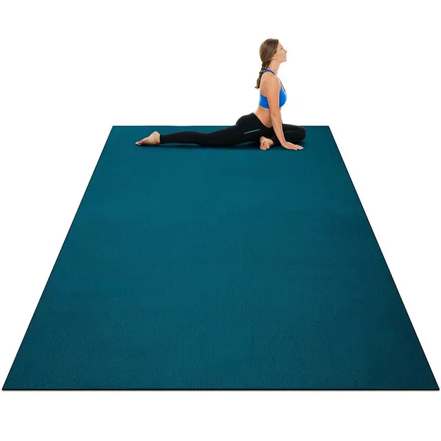 Costway Large Yoga Mat 6' x 4' x 8 mm Thick Workout Mats-Black