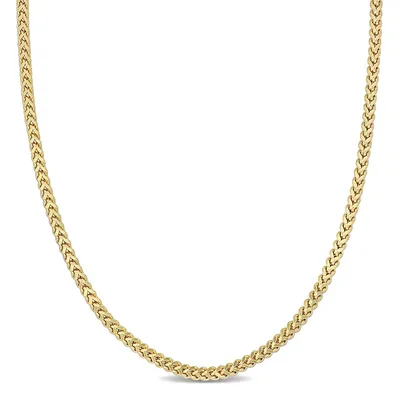 2.3mm Franco Chain Link Necklace In 14k Yellow Gold