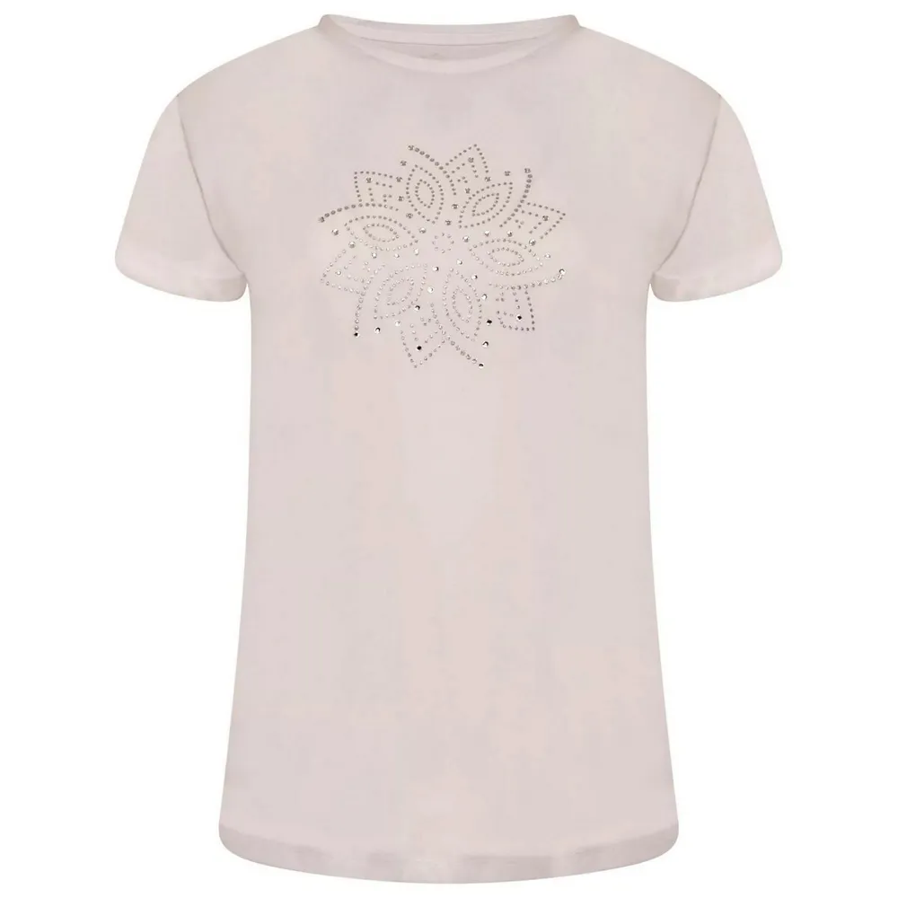 Womens/ladies Crystallize Flower T-shirt